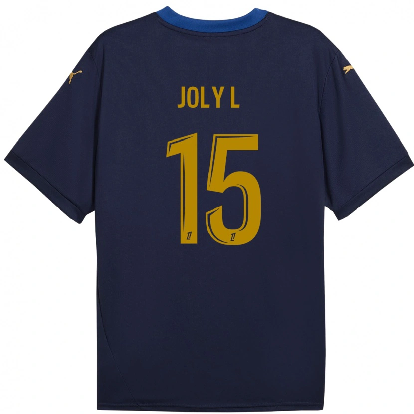 Danxen Hombre Camiseta Lou Ann Joly #15 Azul Marino Dorado 2ª Equipación 2024/25 La Camisa México
