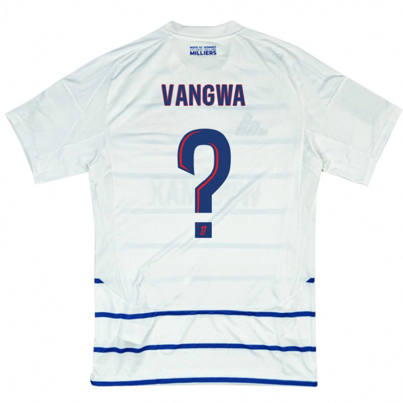 Danxen Hombre Camiseta Jilva Vangwa #0 Blanco Azul 2ª Equipación 2024/25 La Camisa México
