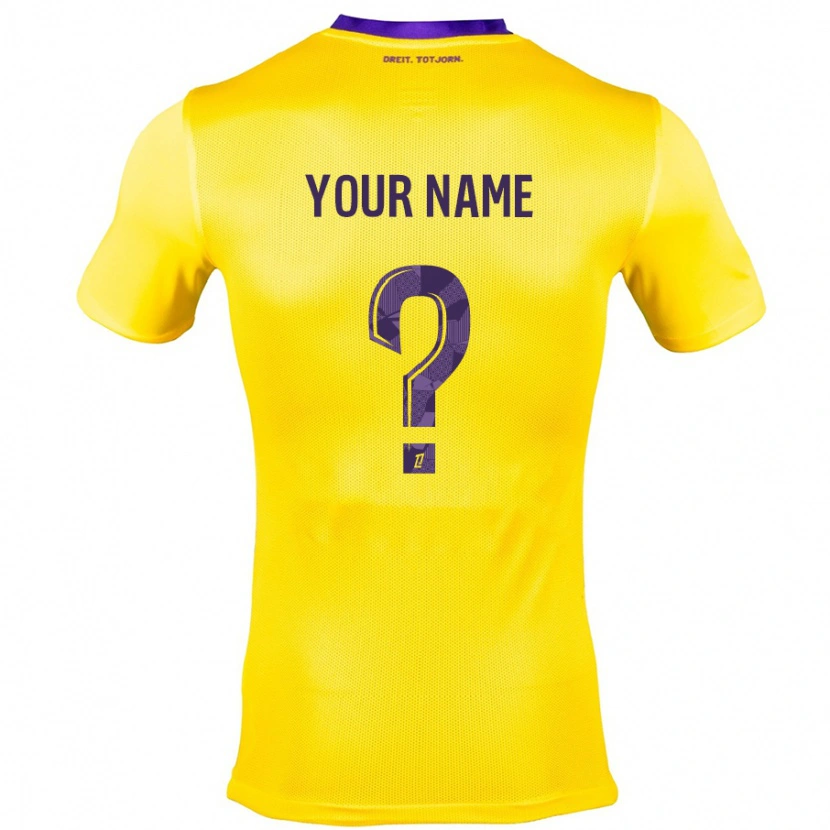 Danxen Hombre Camiseta Su Nombre #0 Amarillo Morado 2ª Equipación 2024/25 La Camisa México