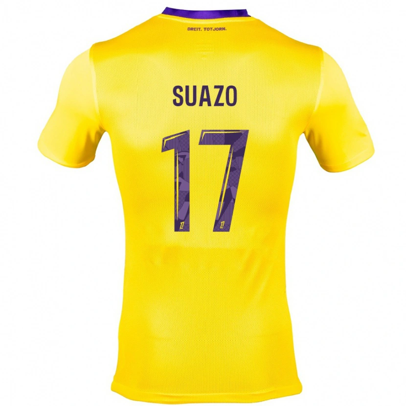 Danxen Hombre Camiseta Gabriel Suazo #17 Amarillo Morado 2ª Equipación 2024/25 La Camisa México