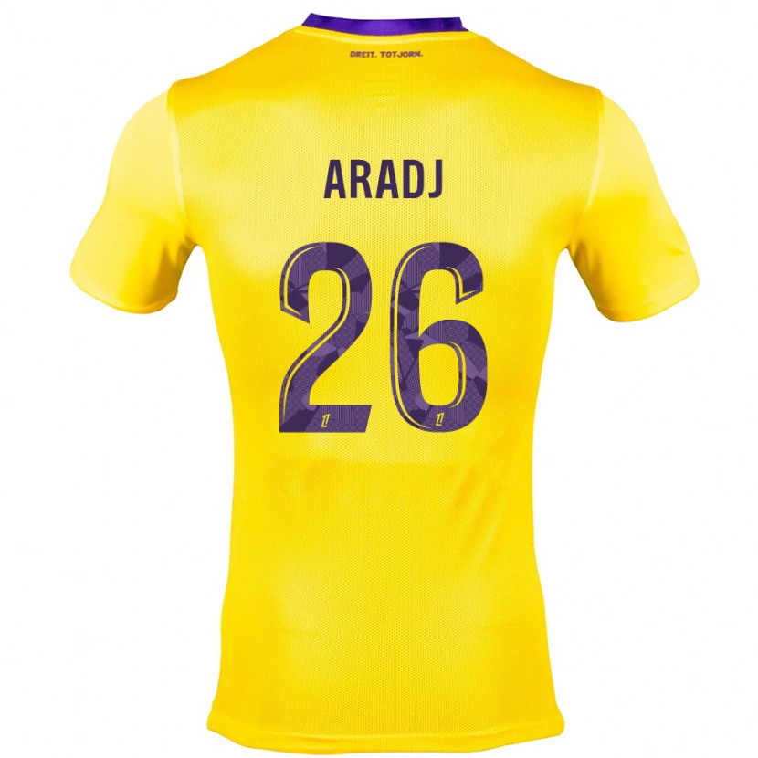 Danxen Hombre Camiseta Ylies Aradj #26 Amarillo Morado 2ª Equipación 2024/25 La Camisa México