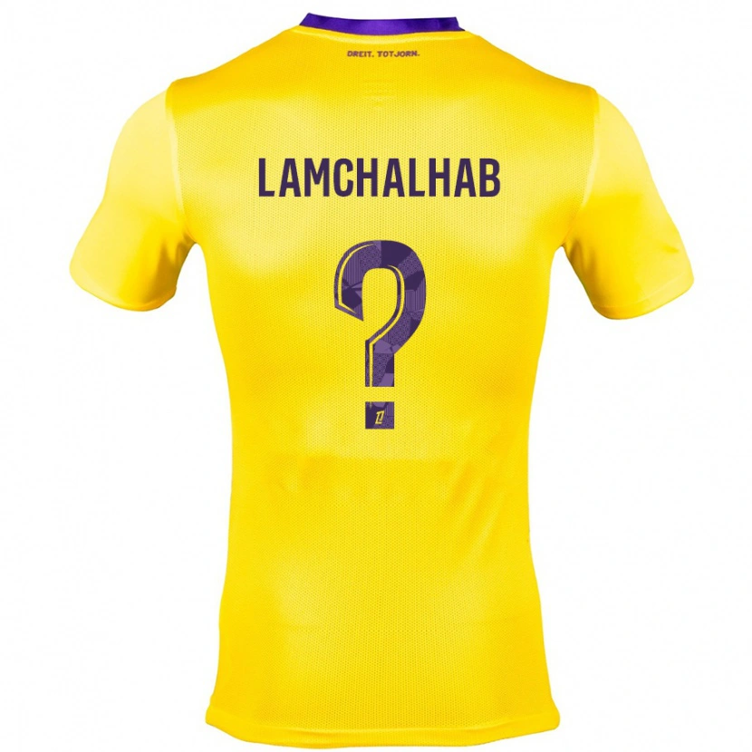 Danxen Hombre Camiseta Merwan Lamchalhab #0 Amarillo Morado 2ª Equipación 2024/25 La Camisa México