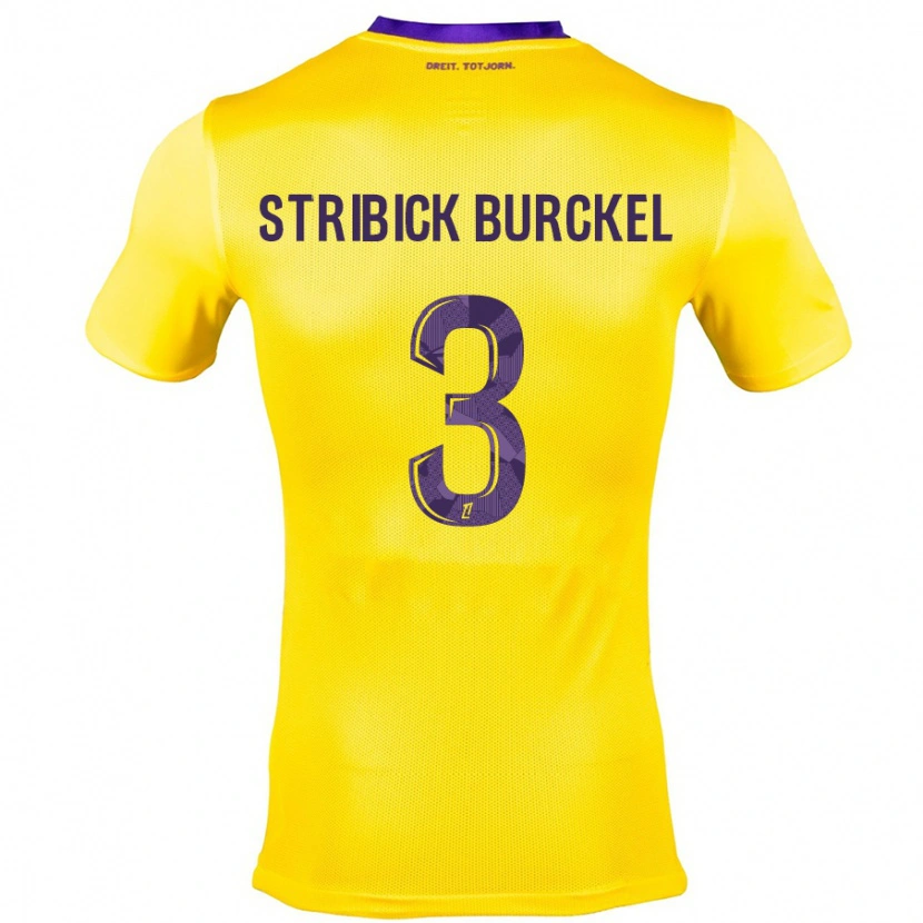 Danxen Hombre Camiseta Laetitia Stribick-Burckel #3 Amarillo Morado 2ª Equipación 2024/25 La Camisa México