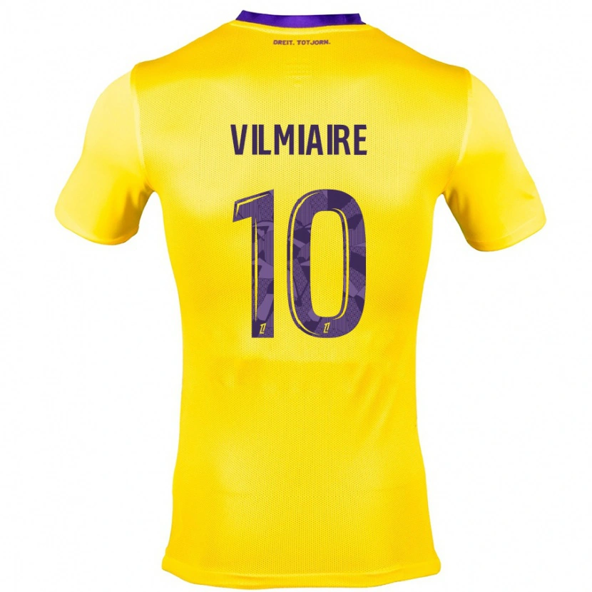 Danxen Hombre Camiseta Kelly Vilmiaire #10 Amarillo Morado 2ª Equipación 2024/25 La Camisa México