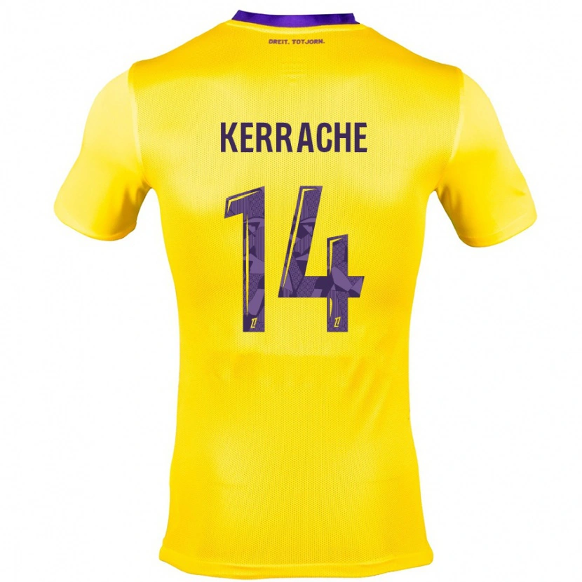 Danxen Hombre Camiseta Marina Kerrache #14 Amarillo Morado 2ª Equipación 2024/25 La Camisa México