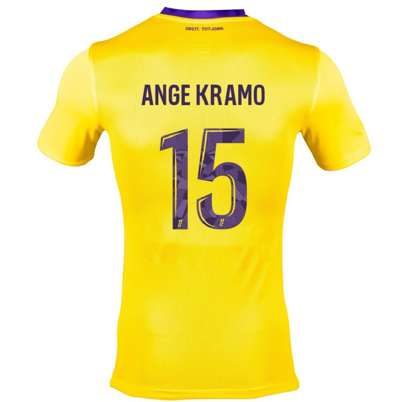 Danxen Hombre Camiseta Marie Ange Kramo #15 Amarillo Morado 2ª Equipación 2024/25 La Camisa México