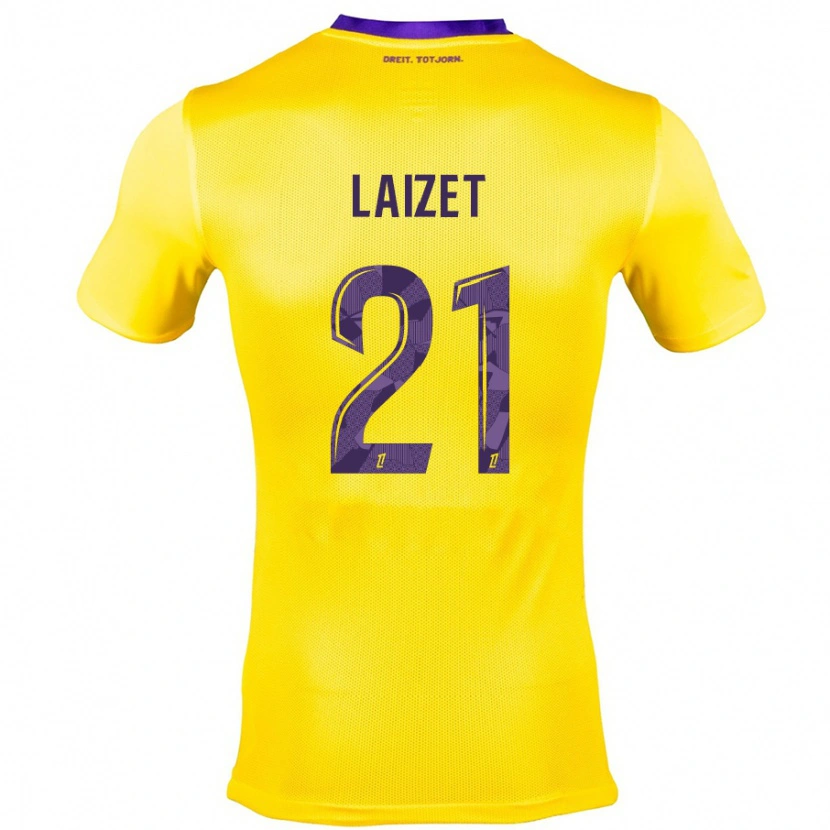 Danxen Hombre Camiseta Emma Laizet #21 Amarillo Morado 2ª Equipación 2024/25 La Camisa México
