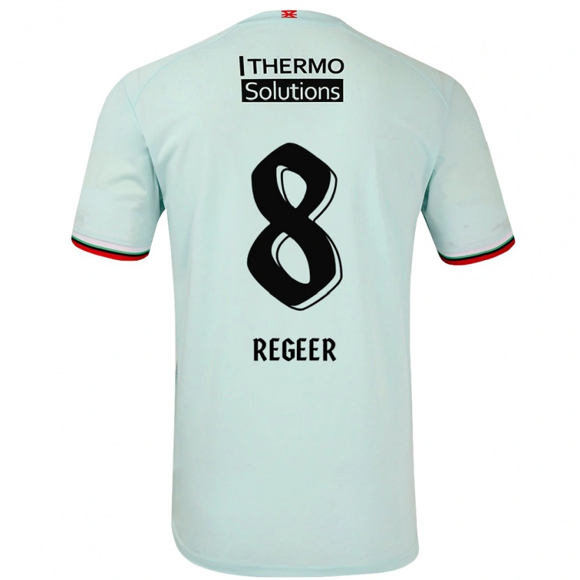 Danxen Hombre Camiseta Youri Regeer #8 Verde Claro 2ª Equipación 2024/25 La Camisa México