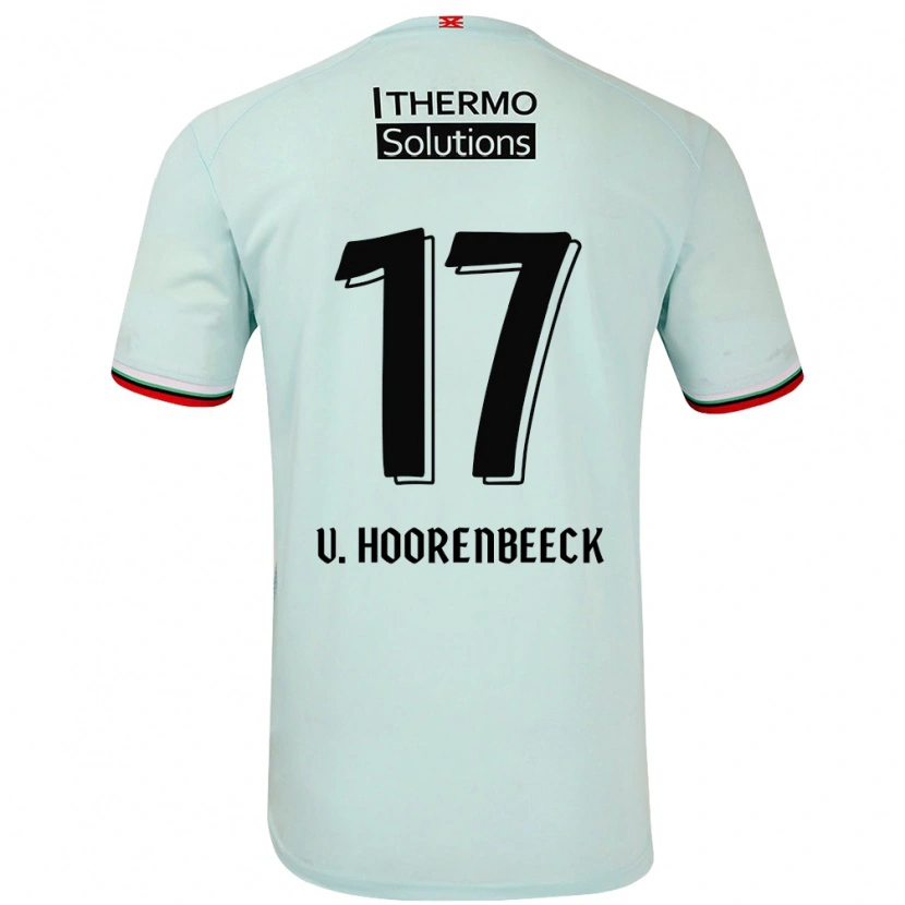 Danxen Hombre Camiseta Alec Van Hoorenbeeck #17 Verde Claro 2ª Equipación 2024/25 La Camisa México
