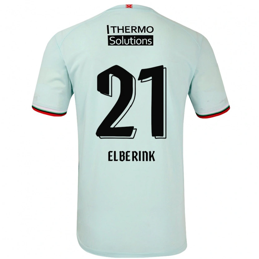 Danxen Hombre Camiseta Eva Oude Elberink #21 Verde Claro 2ª Equipación 2024/25 La Camisa México