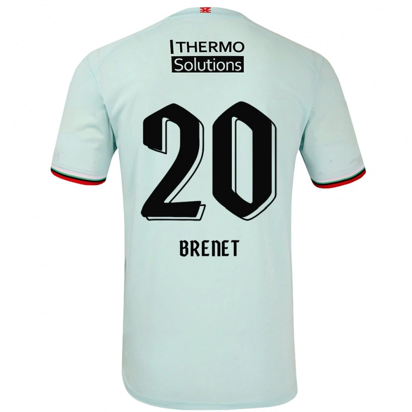 Danxen Hombre Camiseta Joshua Brenet #20 Verde Claro 2ª Equipación 2024/25 La Camisa México
