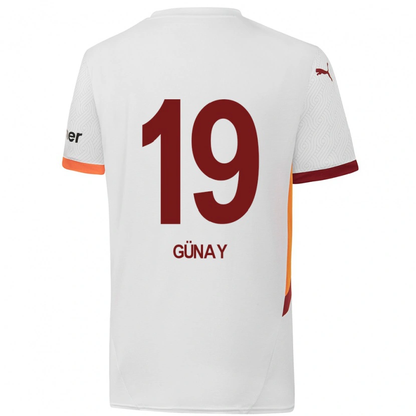 Danxen Hombre Camiseta Günay Güvenç #19 Blanco Amarillo Rojo 2ª Equipación 2024/25 La Camisa México