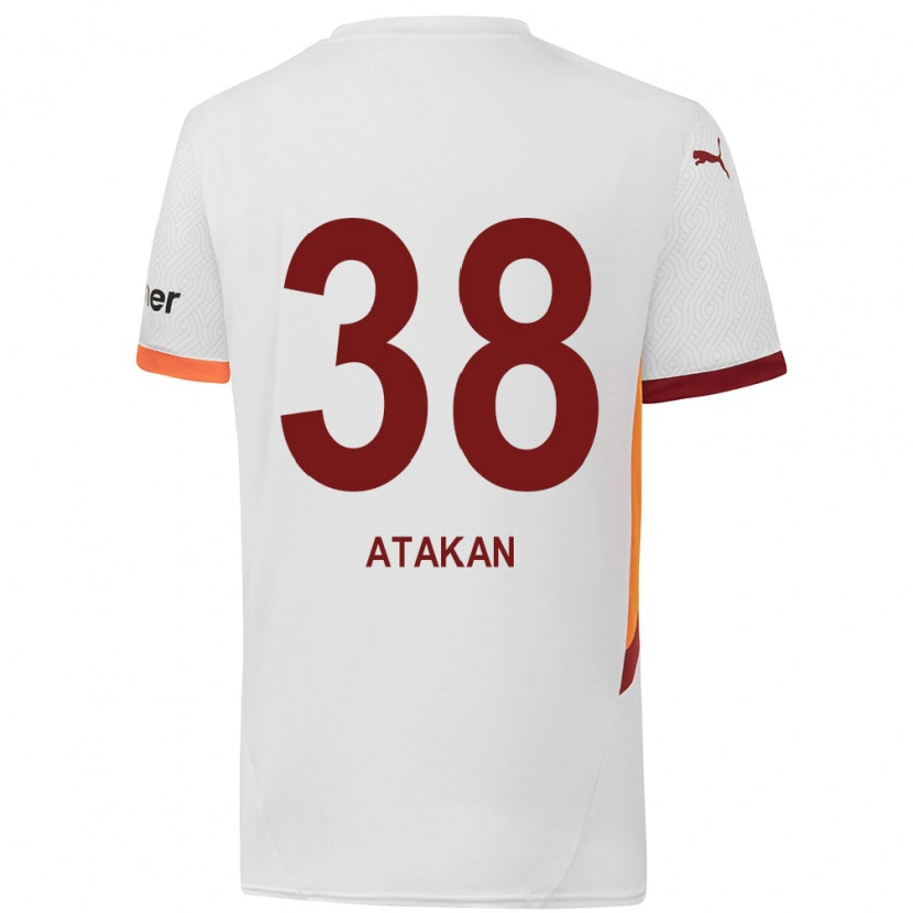 Danxen Hombre Camiseta Atakan Ordu #38 Blanco Amarillo Rojo 2ª Equipación 2024/25 La Camisa México