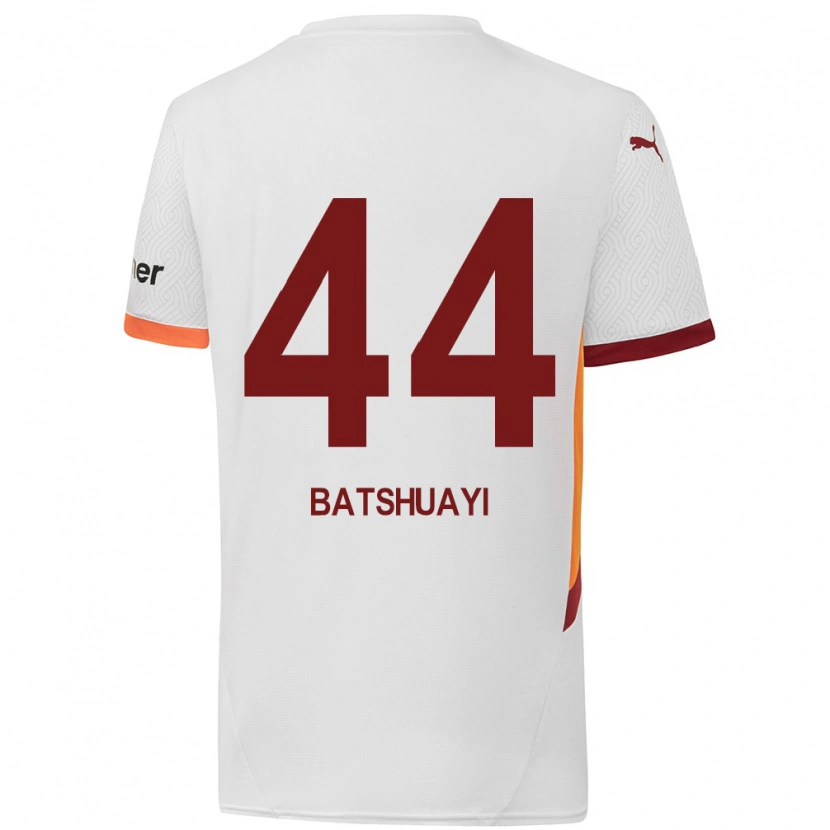 Danxen Hombre Camiseta Michy Batshuayi #44 Blanco Amarillo Rojo 2ª Equipación 2024/25 La Camisa México