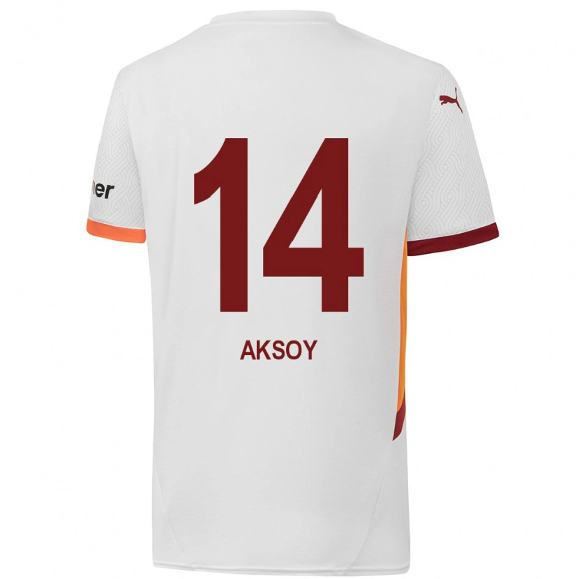 Danxen Hombre Camiseta Berkan Aksoy #14 Blanco Amarillo Rojo 2ª Equipación 2024/25 La Camisa México