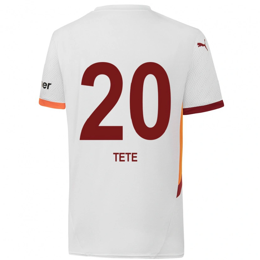 Danxen Hombre Camiseta Tetê #20 Blanco Amarillo Rojo 2ª Equipación 2024/25 La Camisa México
