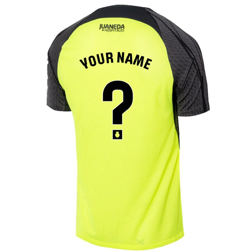 Danxen Hombre Camiseta Su Nombre #0 Verde Fluorescente Negro 2ª Equipación 2024/25 La Camisa México