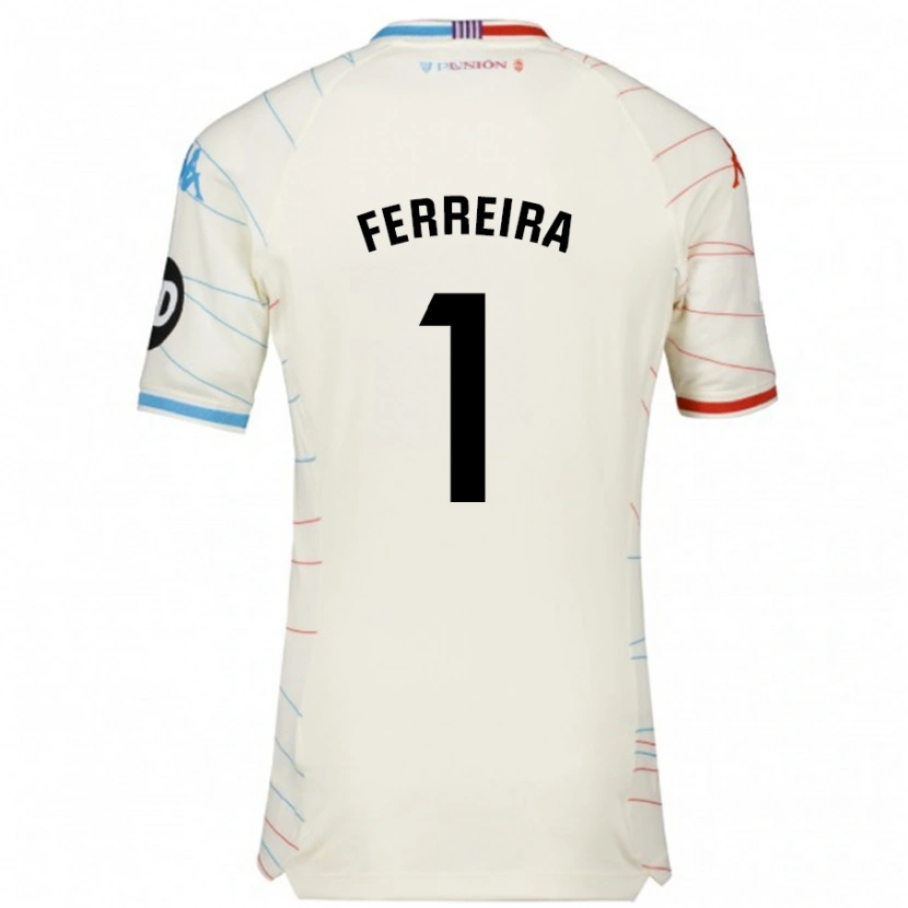 Danxen Hombre Camiseta André Ferreira #1 Blanco Rojo Azul 2ª Equipación 2024/25 La Camisa México