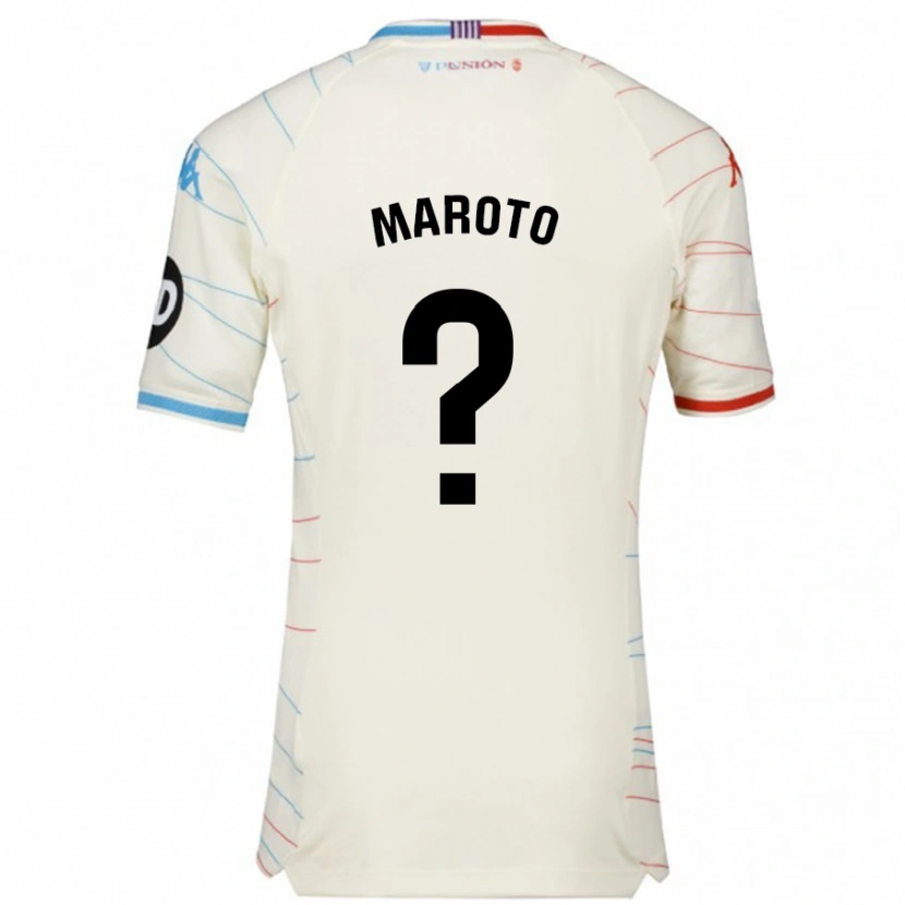 Danxen Hombre Camiseta Mario Maroto #0 Blanco Rojo Azul 2ª Equipación 2024/25 La Camisa México