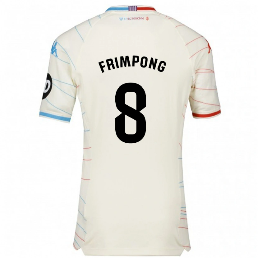 Danxen Hombre Camiseta Eugene Frimpong #8 Blanco Rojo Azul 2ª Equipación 2024/25 La Camisa México