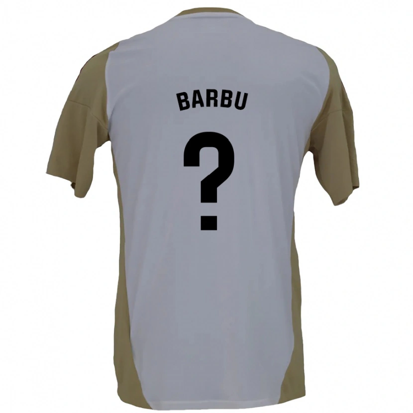 Danxen Hombre Camiseta Álex Barbu #0 Marrón Blanco 2ª Equipación 2024/25 La Camisa México