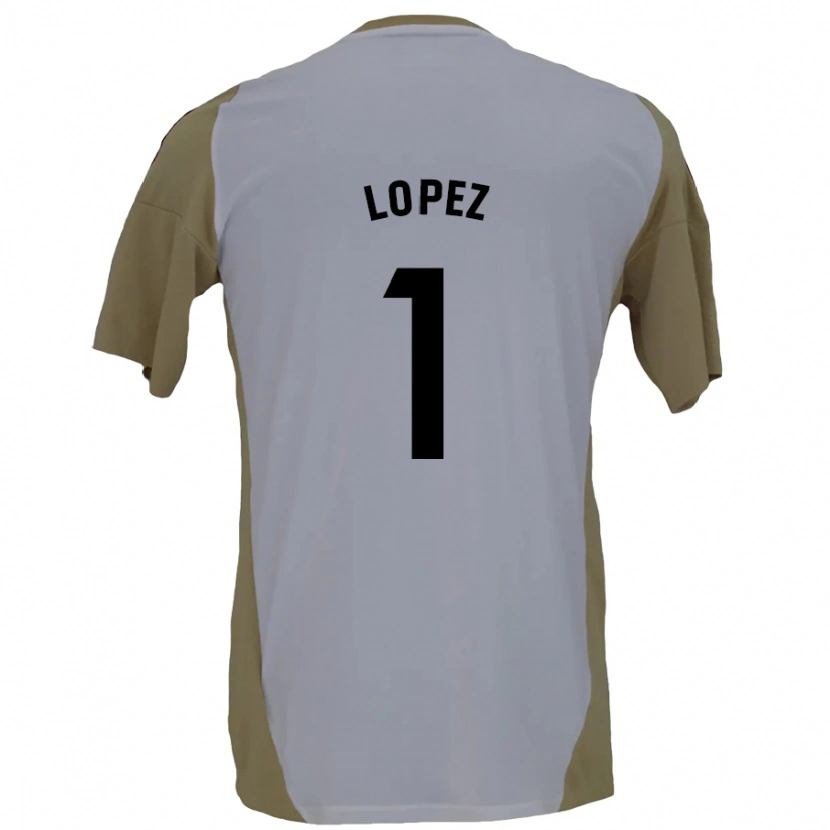 Danxen Hombre Camiseta Luis López #1 Marrón Blanco 2ª Equipación 2024/25 La Camisa México