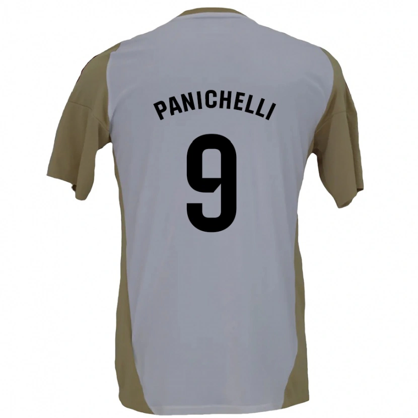 Danxen Hombre Camiseta Joaquín Panichelli #9 Marrón Blanco 2ª Equipación 2024/25 La Camisa México