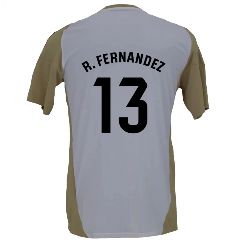 Danxen Hombre Camiseta Raúl Fernández #13 Marrón Blanco 2ª Equipación 2024/25 La Camisa México