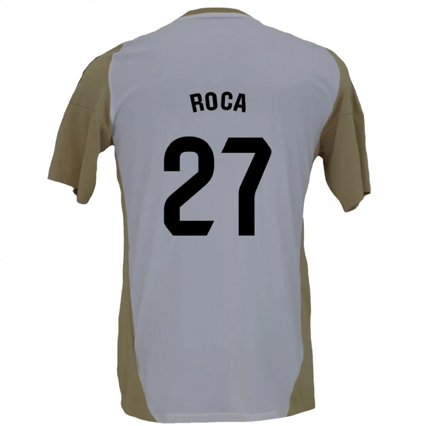 Danxen Hombre Camiseta Joel Roca #27 Marrón Blanco 2ª Equipación 2024/25 La Camisa México