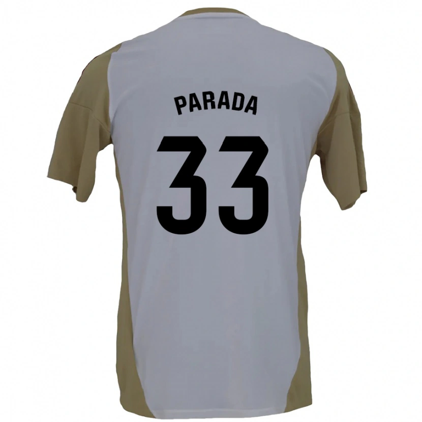 Danxen Hombre Camiseta Victor Parada #33 Marrón Blanco 2ª Equipación 2024/25 La Camisa México