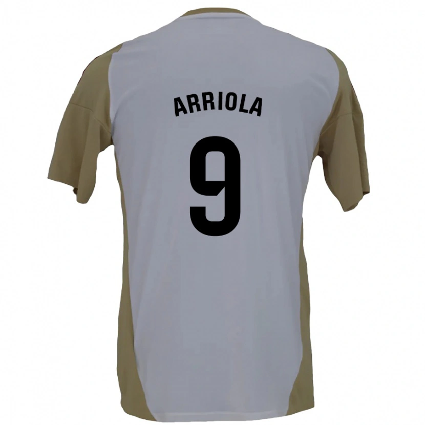 Danxen Hombre Camiseta Marcos Arriola #9 Marrón Blanco 2ª Equipación 2024/25 La Camisa México
