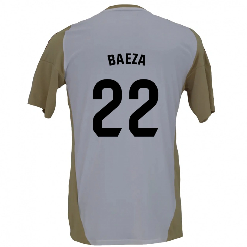 Danxen Hombre Camiseta Miguel Baeza #22 Marrón Blanco 2ª Equipación 2024/25 La Camisa México