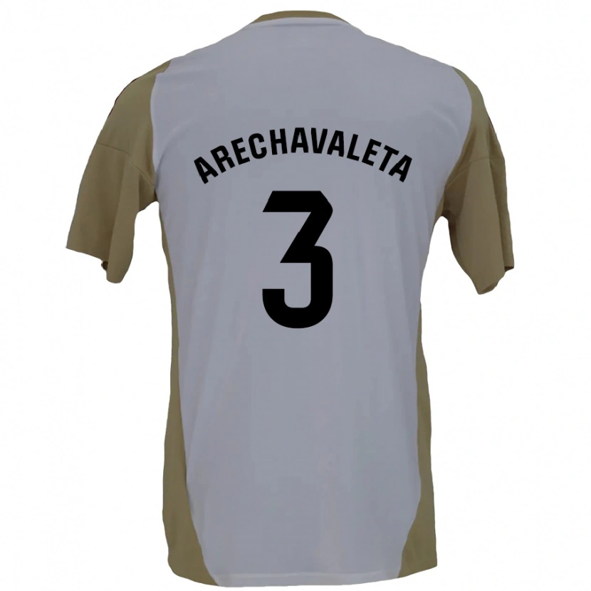 Danxen Hombre Camiseta Jorge Arechavaleta #3 Marrón Blanco 2ª Equipación 2024/25 La Camisa México