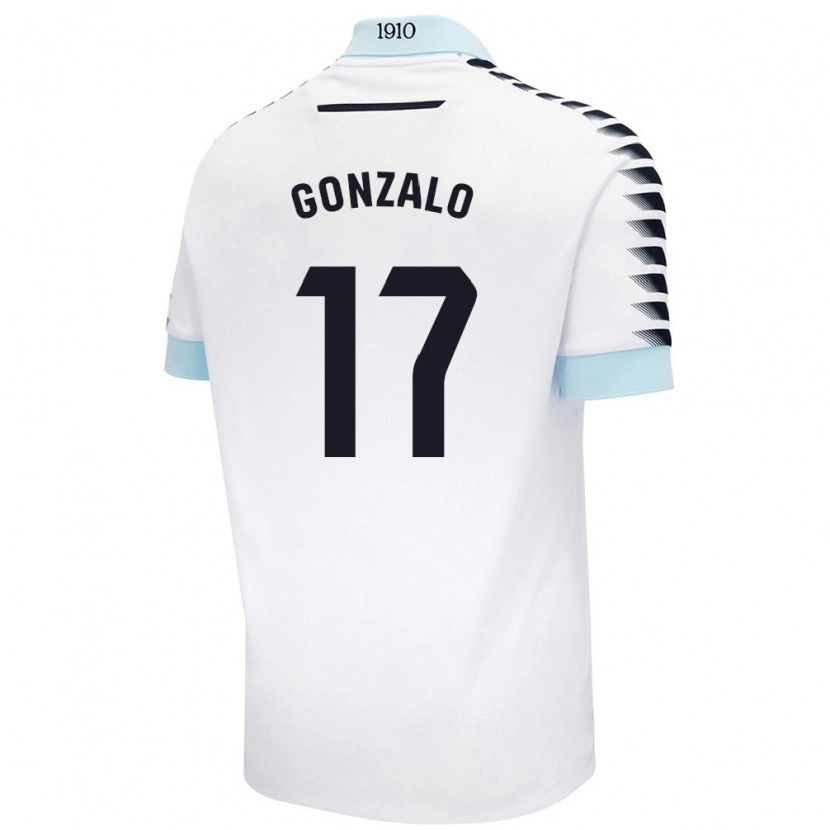Danxen Hombre Camiseta Gonzalo Escalante #17 Blanco Azul 2ª Equipación 2024/25 La Camisa México