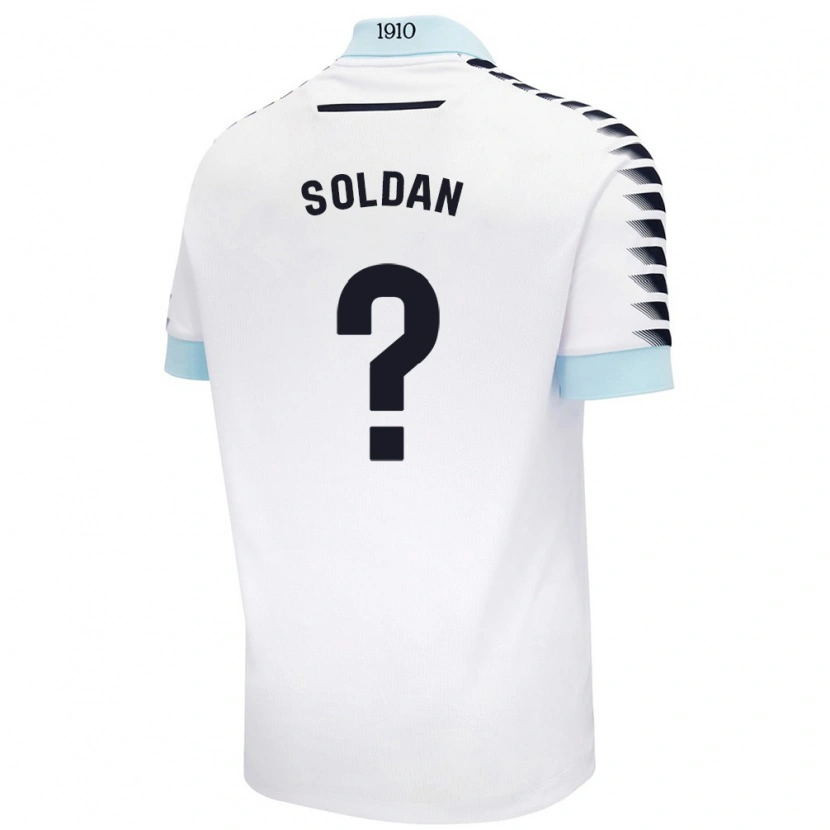 Danxen Hombre Camiseta Iván Soldán #0 Blanco Azul 2ª Equipación 2024/25 La Camisa México
