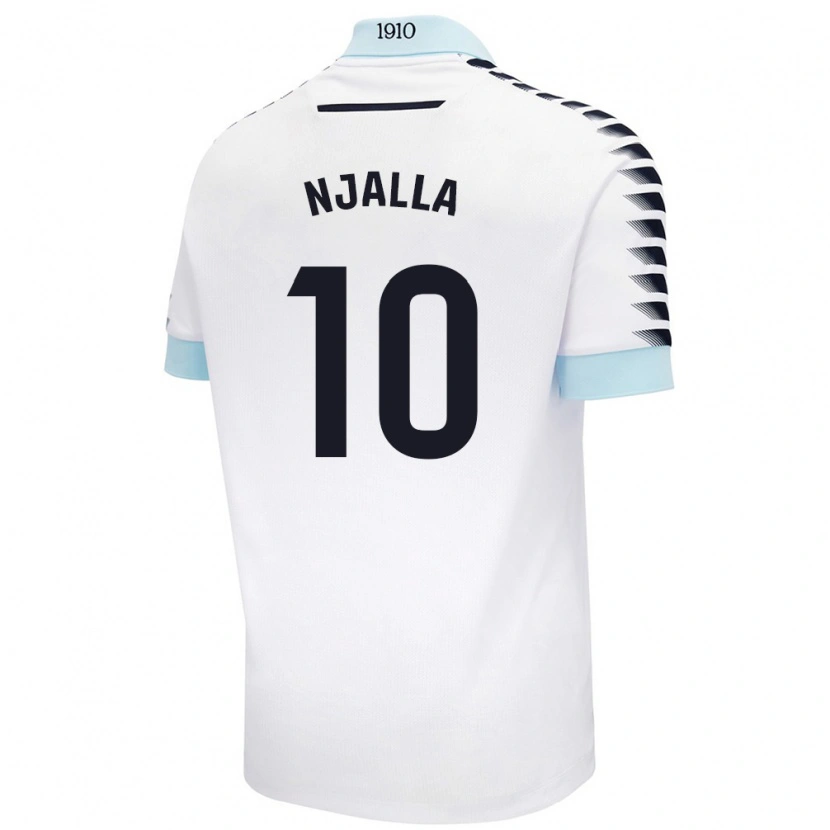 Danxen Hombre Camiseta Nico Njalla #10 Blanco Azul 2ª Equipación 2024/25 La Camisa México