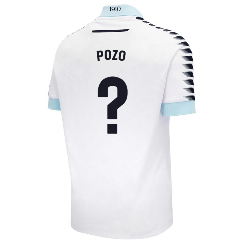 Danxen Hombre Camiseta Nicholas Pozo #0 Blanco Azul 2ª Equipación 2024/25 La Camisa México