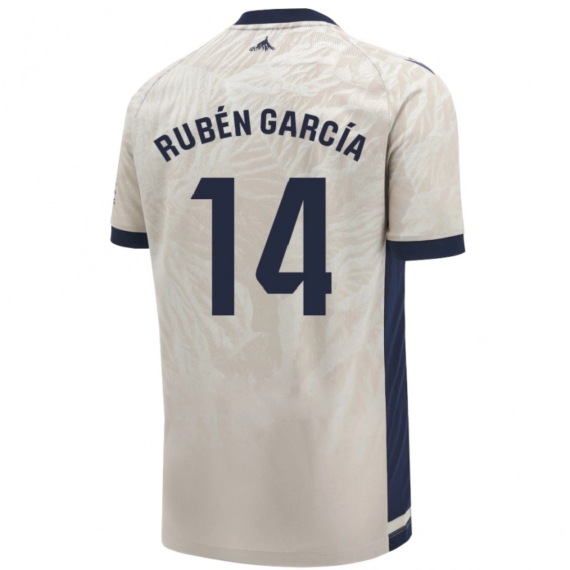 Danxen Hombre Camiseta Rubén García #14 Gris Claro 2ª Equipación 2024/25 La Camisa México
