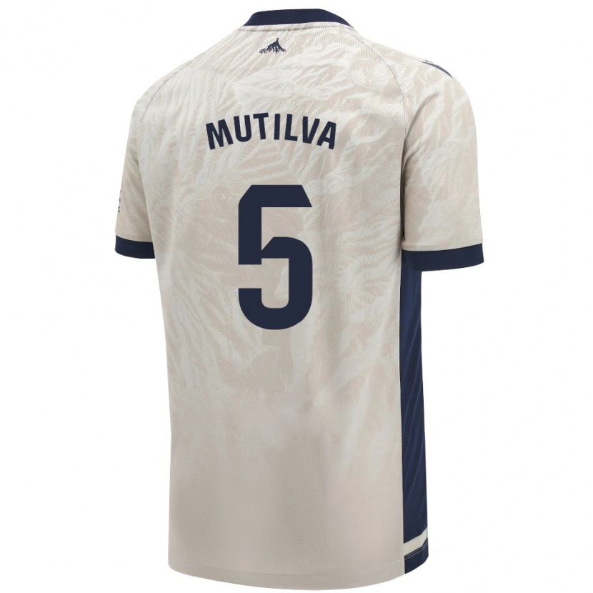 Danxen Hombre Camiseta Christian Mutilva #5 Gris Claro 2ª Equipación 2024/25 La Camisa México