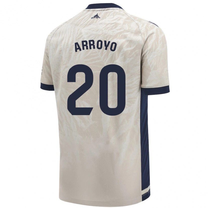 Danxen Hombre Camiseta Roberto Arroyo #20 Gris Claro 2ª Equipación 2024/25 La Camisa México