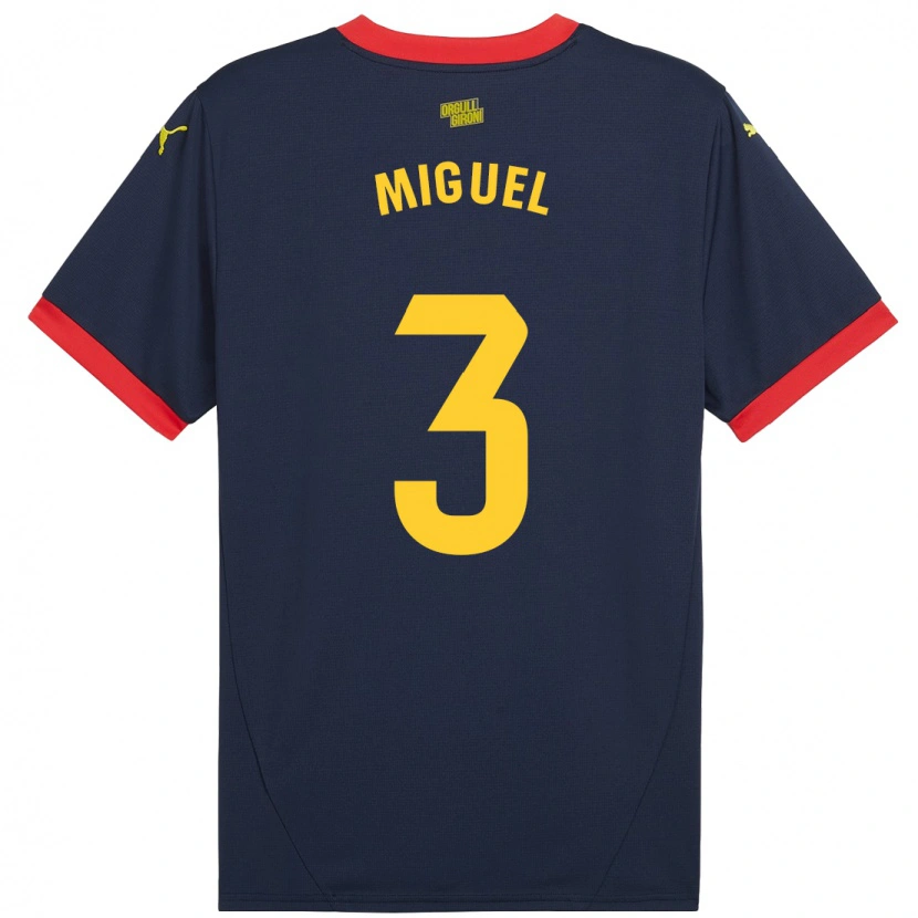 Danxen Hombre Camiseta Miguel Gutiérrez #3 Azul Marino Rojo 2ª Equipación 2024/25 La Camisa México