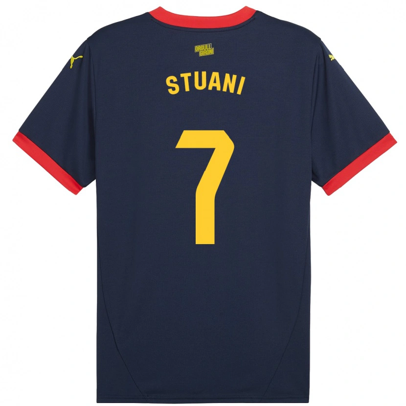 Danxen Hombre Camiseta Cristhian Stuani #7 Azul Marino Rojo 2ª Equipación 2024/25 La Camisa México