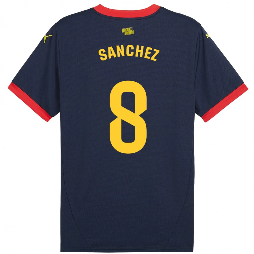 Danxen Hombre Camiseta Miguel Ángel Sánchez #8 Azul Marino Rojo 2ª Equipación 2024/25 La Camisa México
