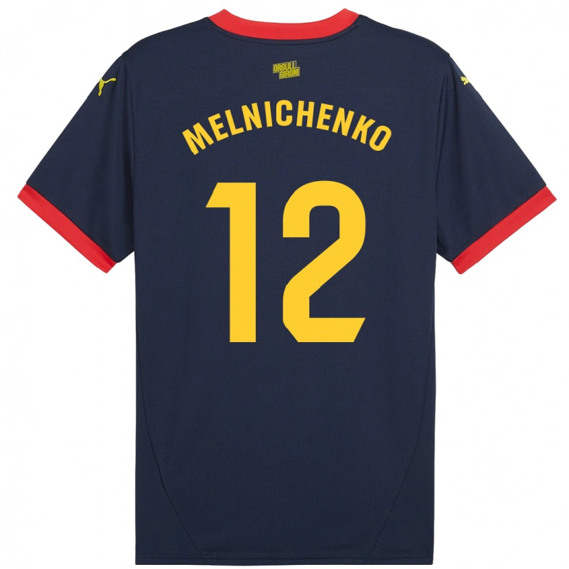 Danxen Hombre Camiseta Dmytro Melnichenko #12 Azul Marino Rojo 2ª Equipación 2024/25 La Camisa México