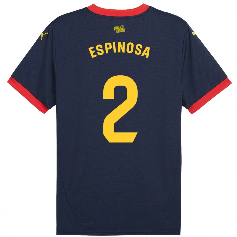 Danxen Hombre Camiseta Bernardo Espinosa #2 Azul Marino Rojo 2ª Equipación 2024/25 La Camisa México