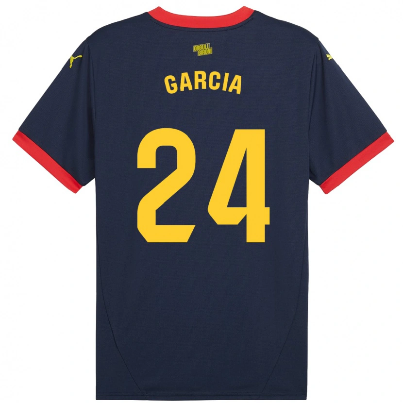 Danxen Hombre Camiseta Borja García #24 Azul Marino Rojo 2ª Equipación 2024/25 La Camisa México