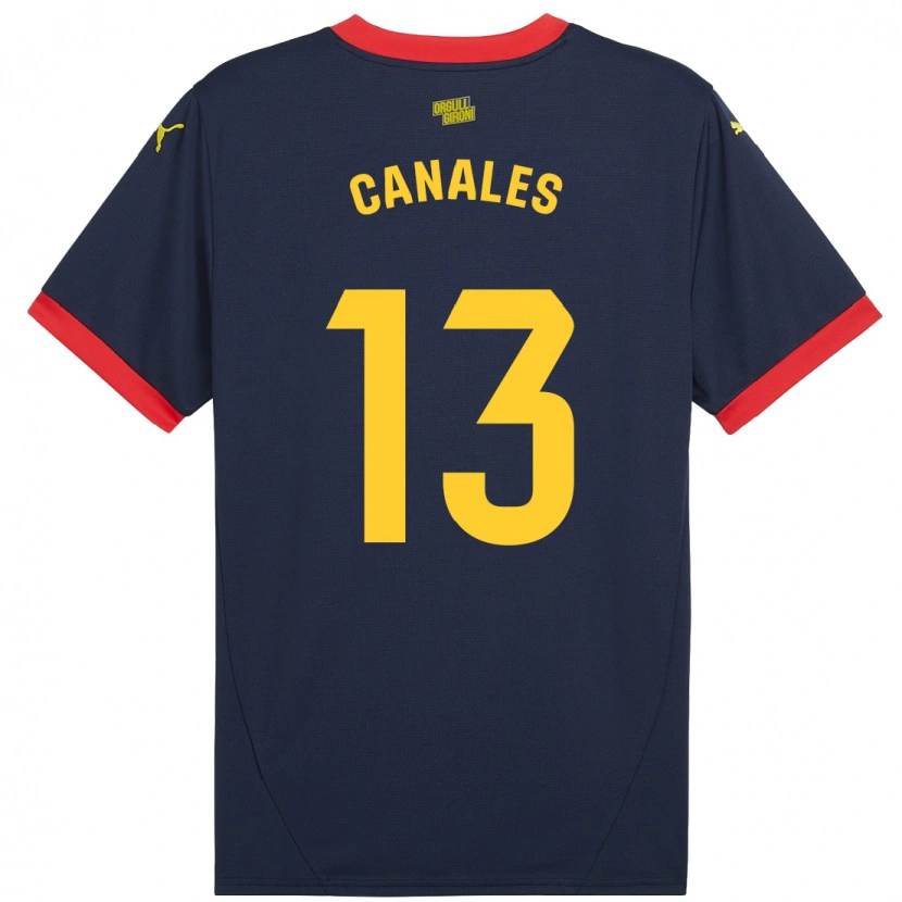 Danxen Hombre Camiseta Juanvi Canales #13 Azul Marino Rojo 2ª Equipación 2024/25 La Camisa México