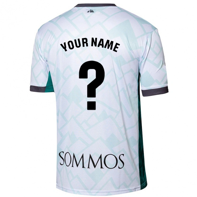 Danxen Hombre Camiseta Su Nombre #0 Blanco Verde 2ª Equipación 2024/25 La Camisa México