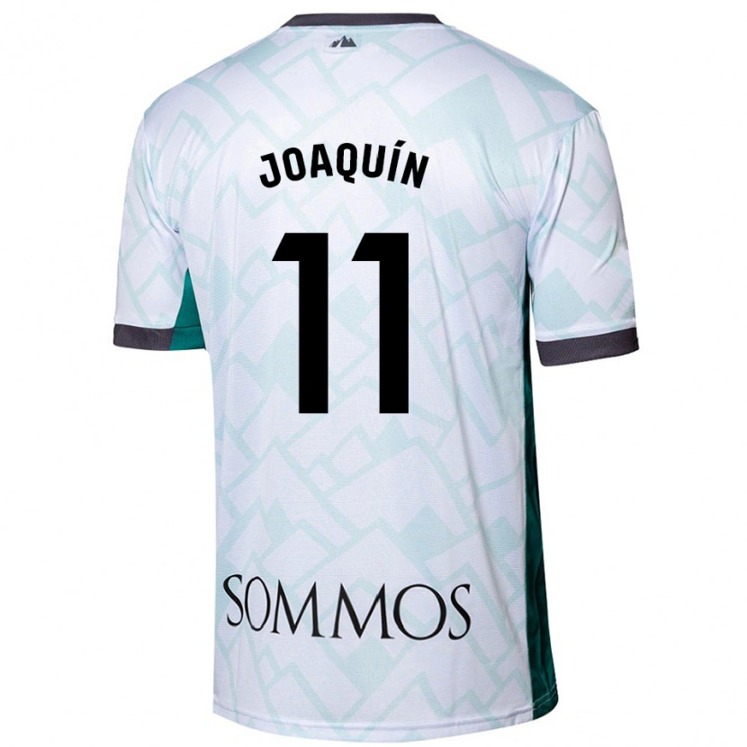 Danxen Hombre Camiseta Joaquín Muñoz #11 Blanco Verde 2ª Equipación 2024/25 La Camisa México
