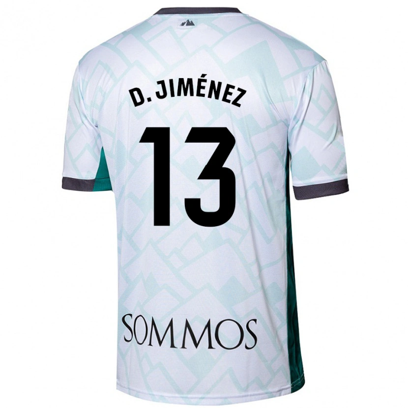 Danxen Hombre Camiseta Dani Jiménez #13 Blanco Verde 2ª Equipación 2024/25 La Camisa México